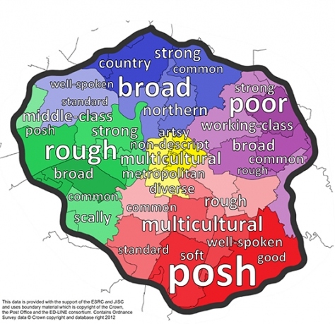 Greater Manchester accent map