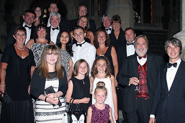 Northern Lights Charity Ball<br />Event sponsors and guests with Professor Brian Cox