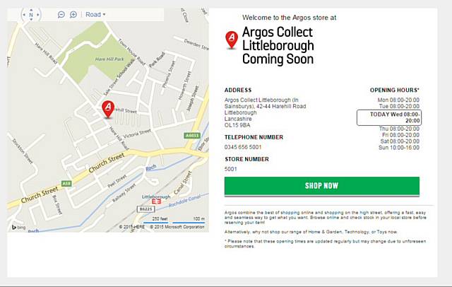 Argos Collect coming to Littleborough