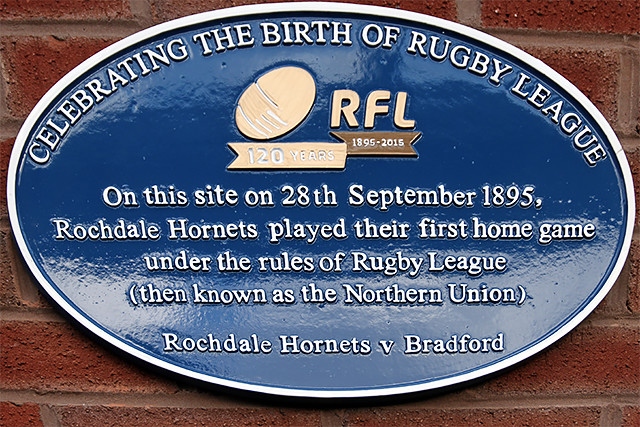 Blue Plaque unveiled in honour of Rochdale Hornets first ever home game