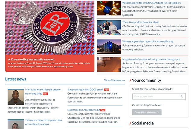 Greater Manchester Police website hit by denial-of-service attack