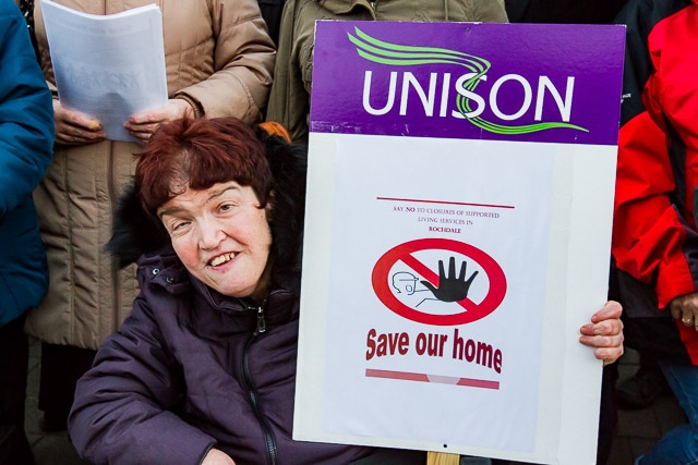 Vigil against Council's proposed cuts to adult care services