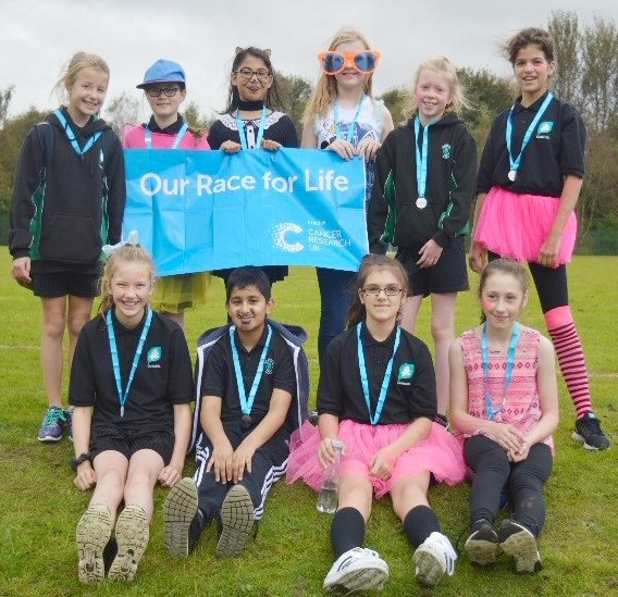 Oulder Hill year 7 add Cancer Research UK’s Race for Life to their timetable