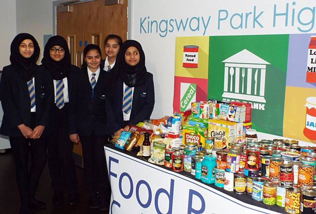 Kingsway Park High School food collection for the Rochdale Foodbank