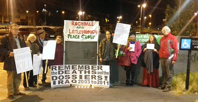 Rochdale and Littleborough Peace Group remembers the dead of the Iraq war as Alastair Campbell speaks in Rochdale