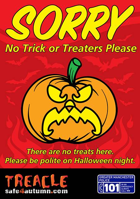 If you are going 'trick or treating' at Halloween please respect and consider others