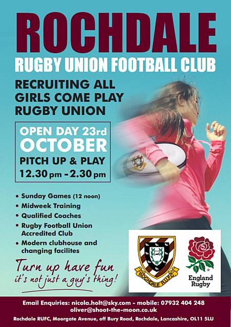 Girls come and play Rugby Union, turn up, have fun, it’s not just a guy’s thing