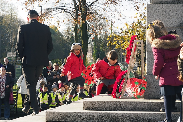Remembrance Day service at Rochdale Cenotaph
