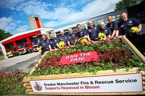 Heywood firefighters receive award from the Royal Horticultural Society