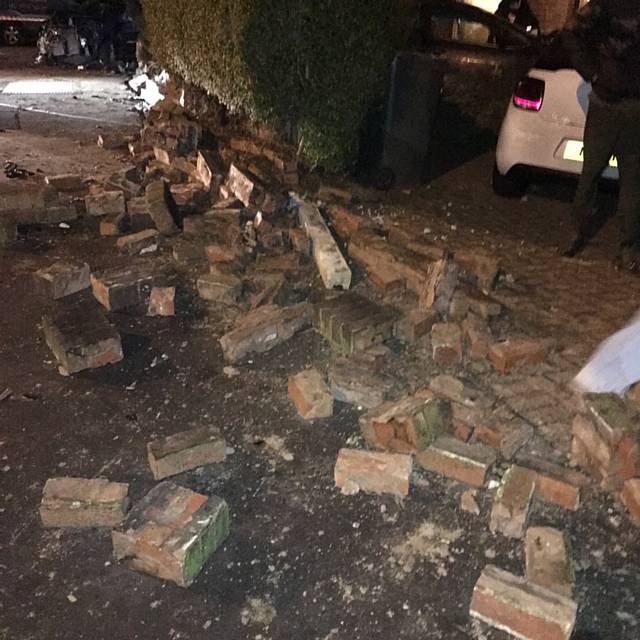 Call for bollards to be installed after car crashes into front gardens on Sandy Lane