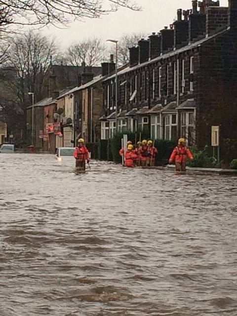 Flooding on Todmorden Road on Boxing Day