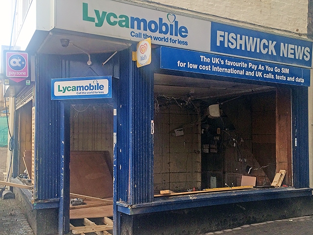 Fishwick News undergoing complete refurbishment following the flood