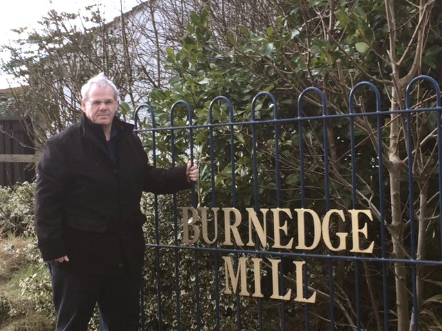 Councillor Farnell at Burnedge Mill where plans to build executive homes have been rejected by planners