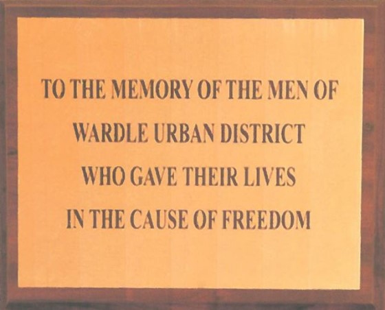 Wardle Urban District Council made sure those from the area who died in the two World wars received a fitting memorial