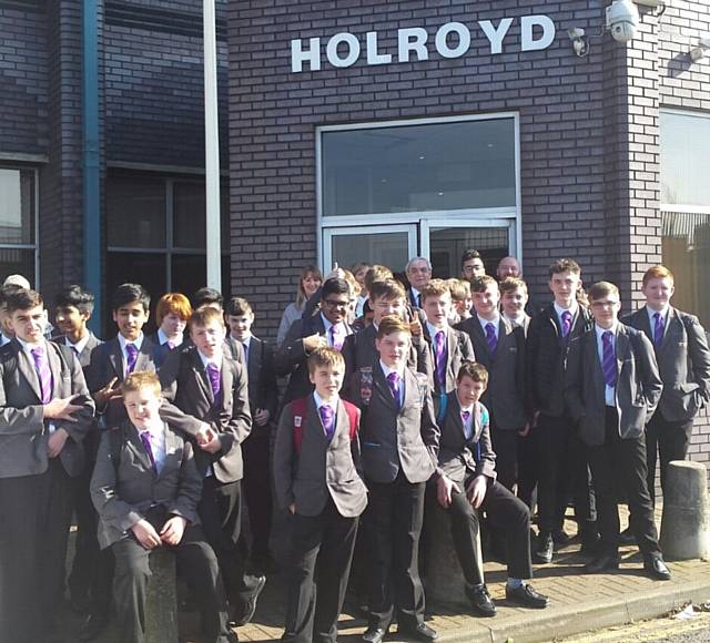 Hollingworth Academy students on a tour of Holroyd’s Engineering in Milnrow