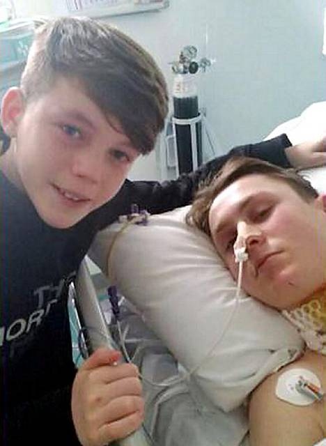 Brother Oliver visits Ellis in hospital