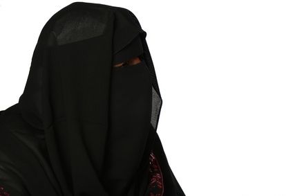 Woman in a burqa