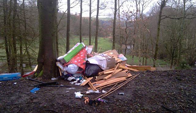 Fly-tipping at Hollingworth Lake which resulted in successful prosecution