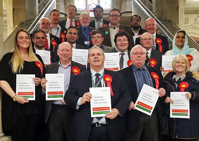 Labour's council candidates launch Labour's election manifesto at the Town Hall