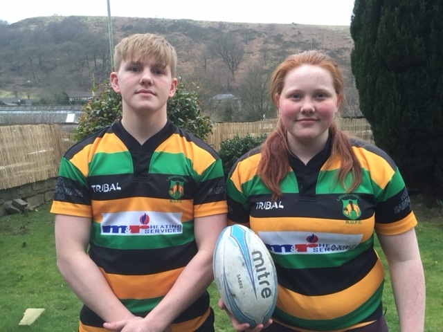Emily and Jack Wilson, chosen to represent Lancashire County Rugby Union