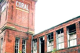 The derelict Coral Mill in Newhey prior to being demolished