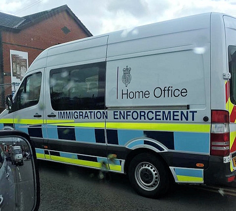 Immigration Enforcement team vehicle in Rochdale