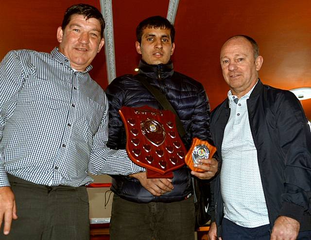 Husnain Ali with Tony Connellan and Kevin Taylor