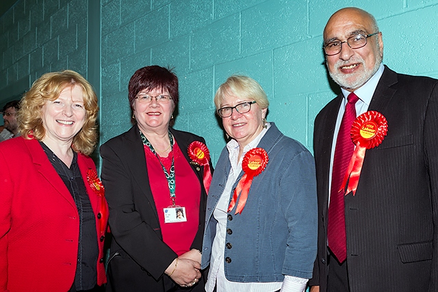 Jubilant Labour councillors 