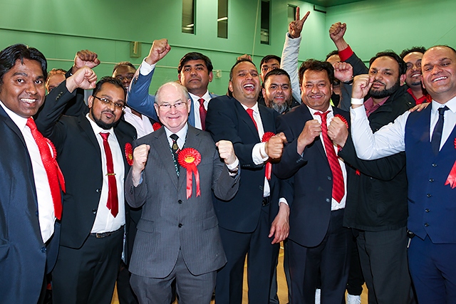 Jubilant Labour councillors and supporters