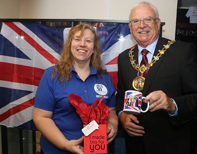 Beverley Heyworth with Mayor Councillor Ray Dutton