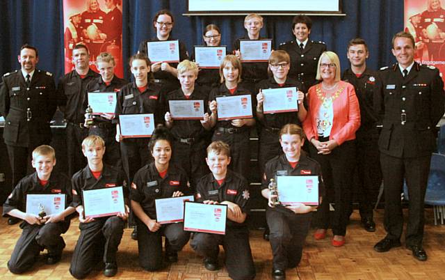Whitworth Community High School fire cadets receive their certificates