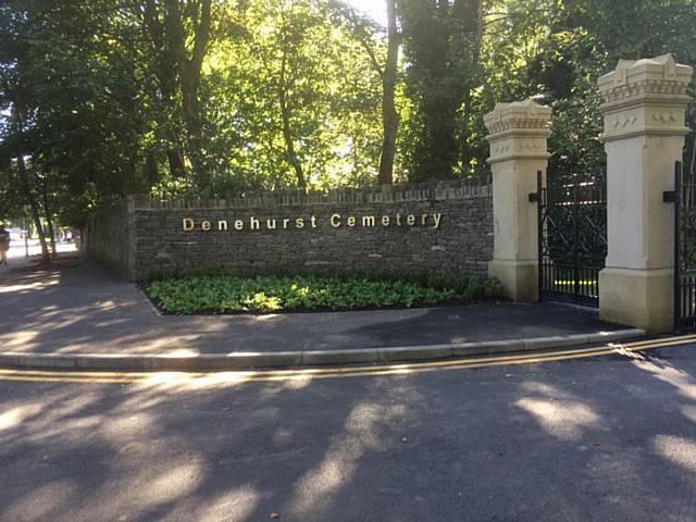 Sandy Lane entrance of Denehurst Cemetery