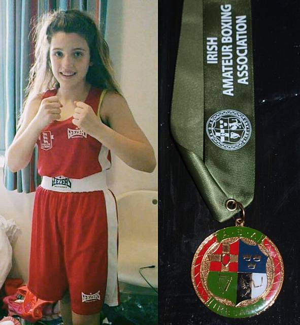 Jude English in her England kit and the medal she won