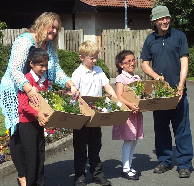 Year 3 children donated plants to Springhill Hospice