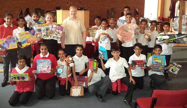 Year 6 children decided to donate toys to the local Salvation for families in need at Christmas time