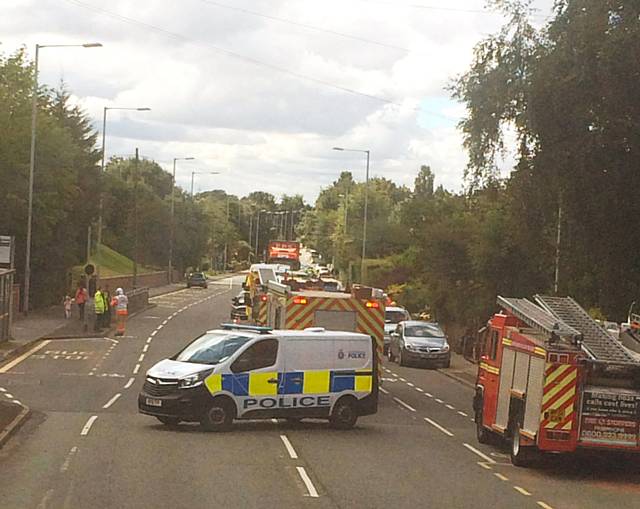 Man and woman injured after a major road incident outside Cardinal Langley RC High School in Middleton