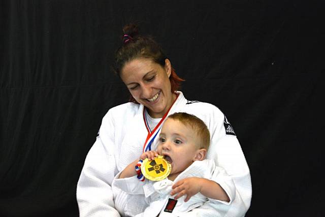 Double Olympian Sophie Cox wins a gold medal in the European Veterans Judo Championships
