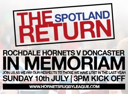 Rochdale Hornets v Doncaster, 3.00pm KO Spotland Stadium