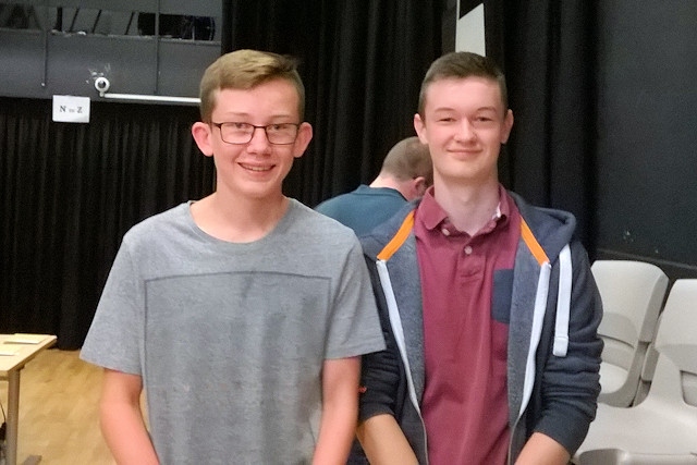 Conor Jackson and Tom Bullock, St Cuthbert's RC High School GCSE results