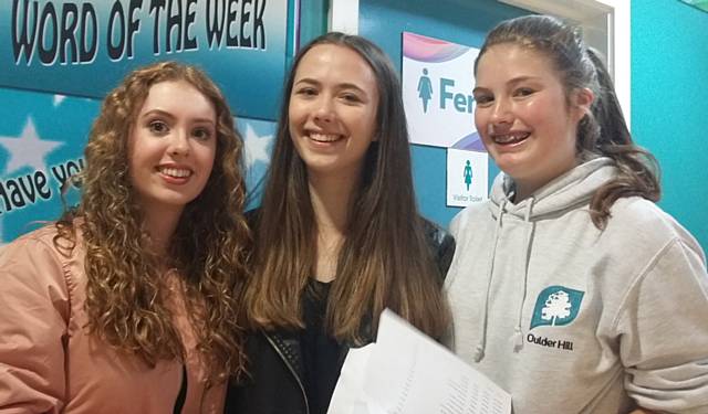 Jenna Kavanagh, Emily Phillips, Emillie Petznick - Oulder Hill GCSE results