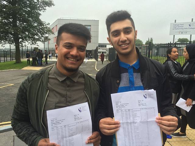 Hakeem Uddin Ahmed and Hamaad Kohkhar - Falinge Park High School GCSE results