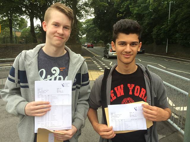 Kieran O'Hara and Nathan Lawlor - Falinge Park High School GCSE results