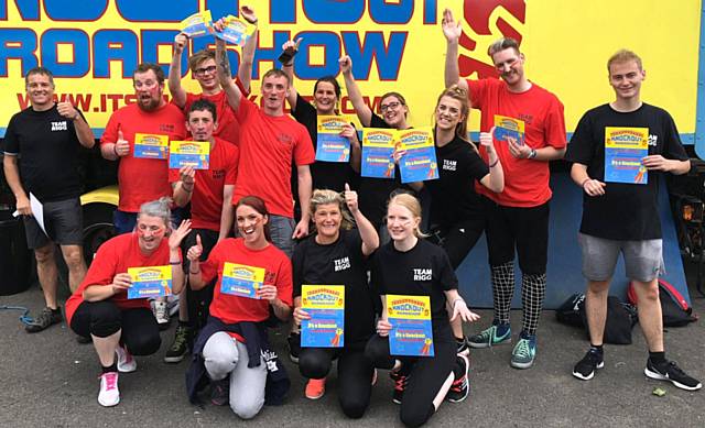 Gordon Rigg Garden Centres teams who finished first and third in ‘It’s a knockout’