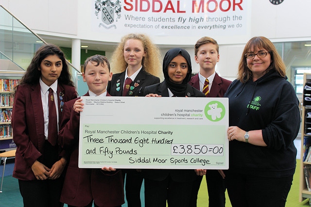 Siddal Moor students and staff have been raising funds for The Royal Manchester Children’s Hospital