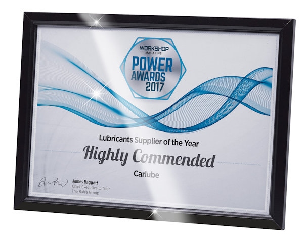 Tetrosyl - Highly Commended Lubricant Supplier of the Year - Carlube