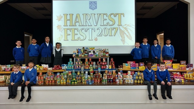St Peter's School Harvest for Rochdale Foodbank