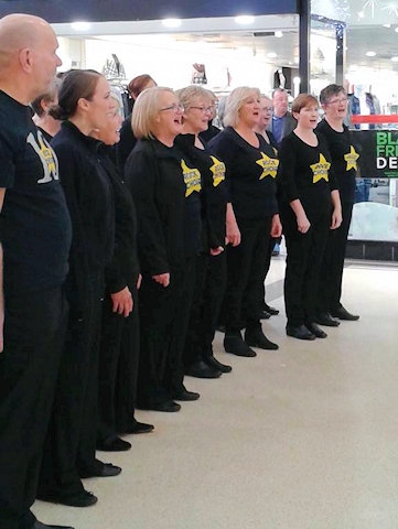 Rock Choir at Middleton Shopping Centre 