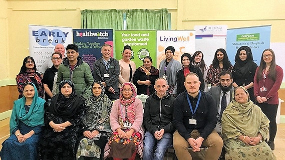 Participants, health experts and workers with Councillor Sameena Zaheer 