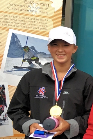 Daisi, 15, won the U16 age category and fastest female at the British Independent Indoor Ski Championships