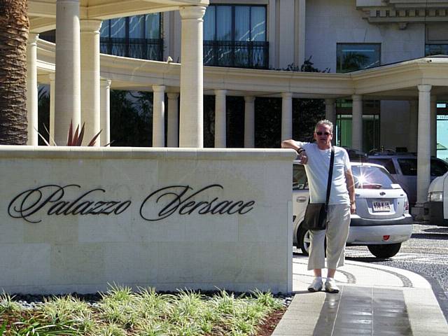 Keith Hobson at the Palazzo Versace on a visit to family in  Australia